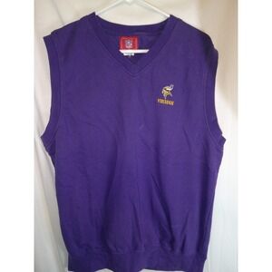 Vintage‎ NFL Vikings Vest Sleeveless Sweater Purple NFL Football Fan Apparel L